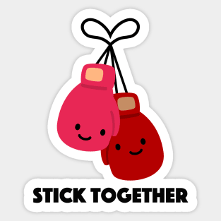 Gym Fitness Couple Lovers - Boxing Gloves - Stick Together ボクシング Sticker Sticker